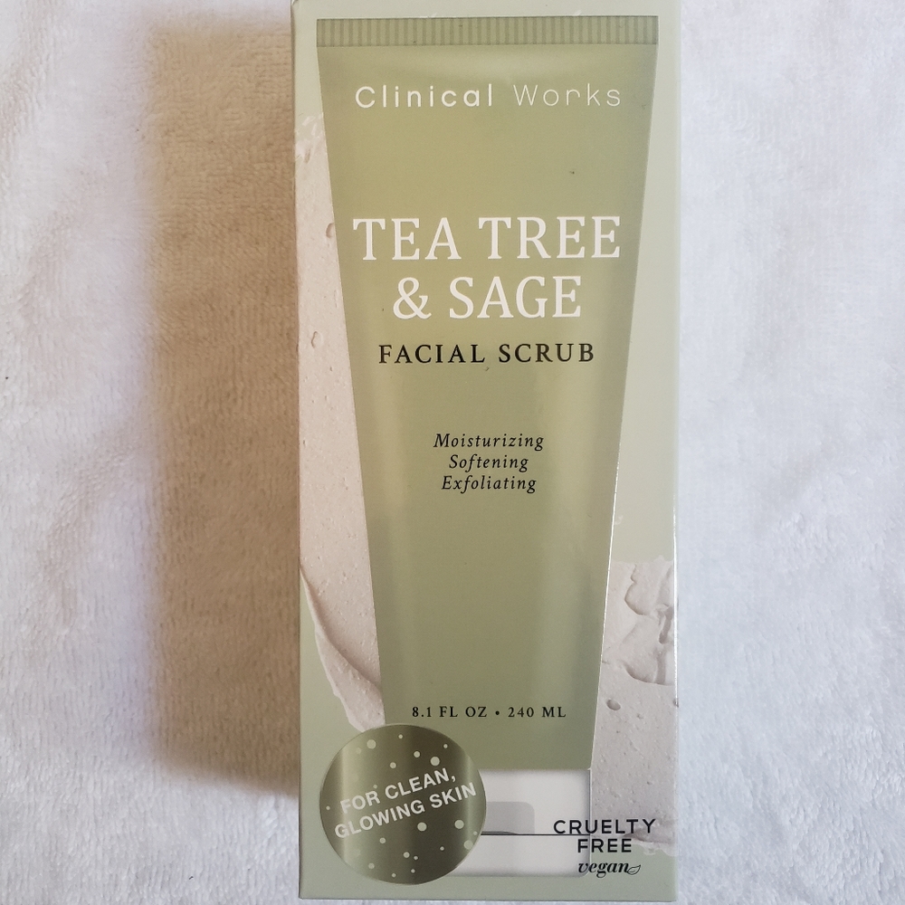 Clinical Works Tea Tree & Sage Facial Scrub 8.1 oz